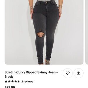 cute black jeans !! size 1 , ripped jeans black acid washed looking like jeans